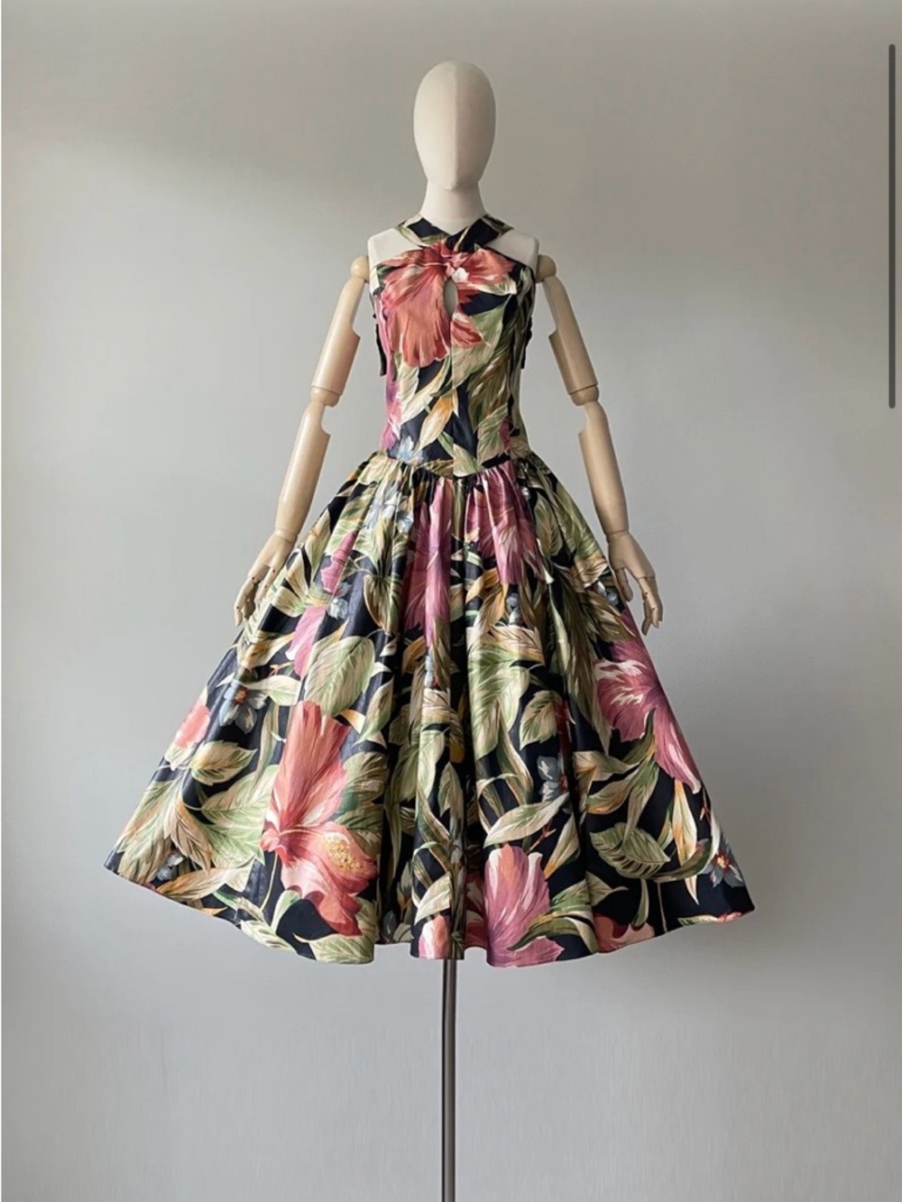 Vintage Geary Roark Kamisato floral dress